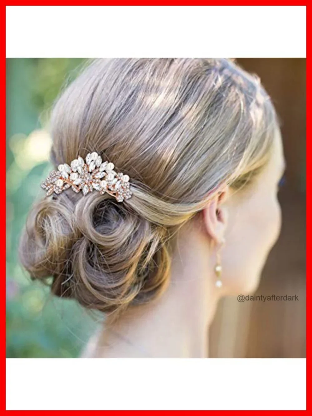 Crystal Simulated Pearl Flower Bridal Side Comb Hair Piece